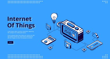 Akıllı evlerin IoT teknolojisinin iniş sayfası