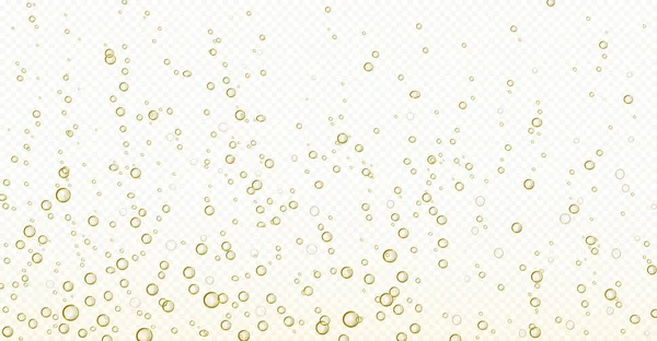 Burbujas de soda, champán, agua u oxígeno aire fizz — Vector de stock