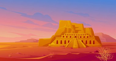 Mısır morg tapınağı Kraliçe Hatshepsut, çöl