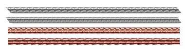 Metal çubuklar, çelik ve bakır çubuklar izole edildi