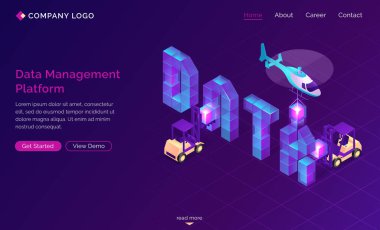DMP, Veri yönetimi platformu izometrik iniş