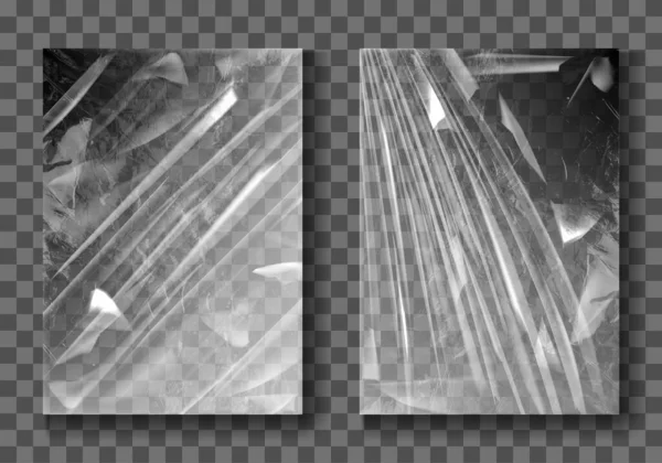 Film plastico, pellicola trasparente per cellophane — Vettoriale Stock