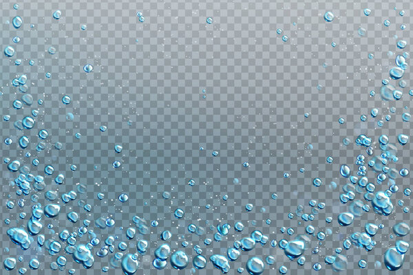 Air bubbles, effervescent water fizz, aqua motion