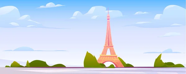 París paisaje, Francia horizonte de la ciudad fondo — Vector de stock