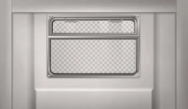 Realistische trein of metro wagon met raam — Stockvector