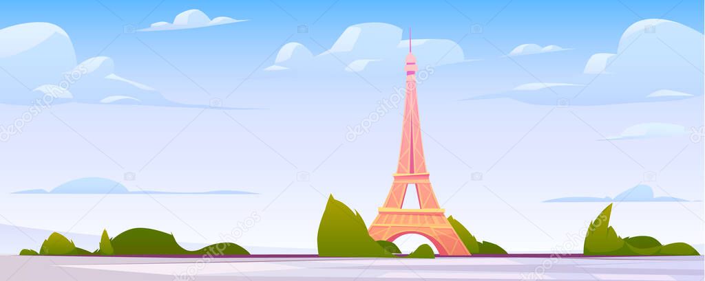 Paris landscape, France city skyline background