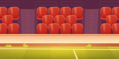 Red plastic seats on sport stadium tribune vector Red plastic seats on sport stadium tribune vector