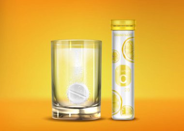 Köpüklü C vitamini hapları.