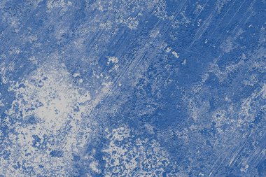 Duvar boyası, mavi beyaz boya. Soyut grunge beton arka plan, çimento döşeme. Sert bir yüzeyi olan geniş bir çalı. 3d oluşturma