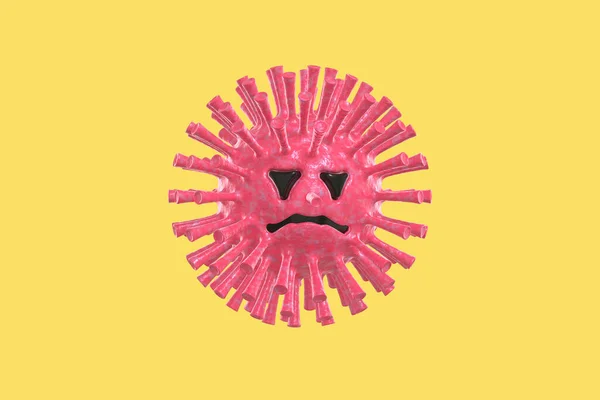 Virus Molecola Sars Personaggio Divertente Spaventoso Stile Cartone Animato Con — Foto Stock