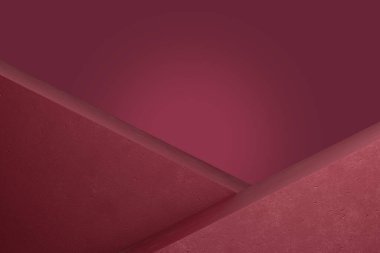 3D, olağandışı kaide tanıtımı yapıyor. Çapraz, eğimli taş bloklar, arka plandaki piramit kırmızı şarap rengi. Kopya alanı ile basit dinamik şablon. Çevrimiçi mağaza için basit konsept.