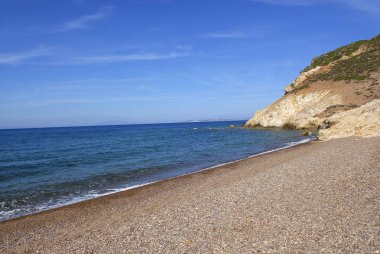 Beach at Patmos island in Greece clipart