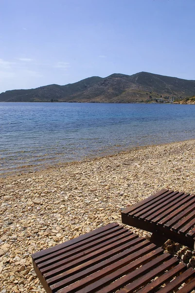 Playa Isla Patmos Grecia —  Fotos de Stock