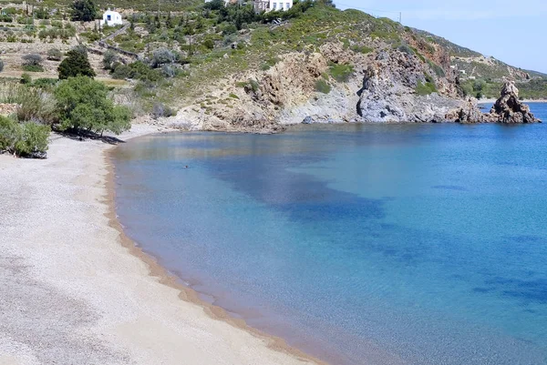 Playa Isla Patmos Grecia —  Fotos de Stock