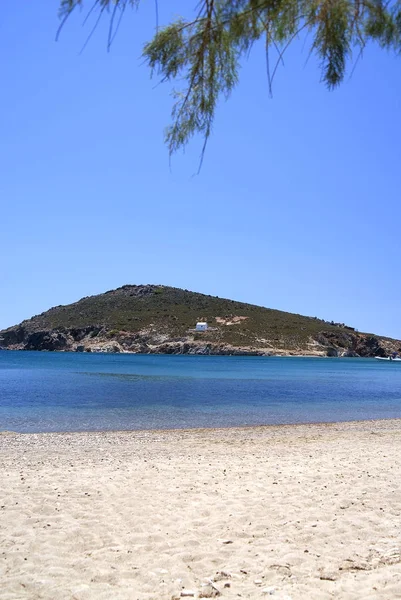 Praia Ilha Patmos Grécia — Fotografia de Stock