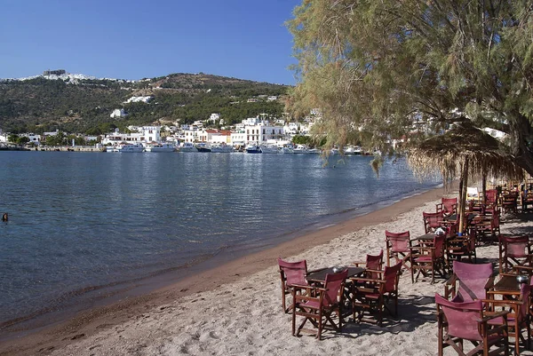Spiaggia Dell Isola Patmos Grecia Fotografia Stock