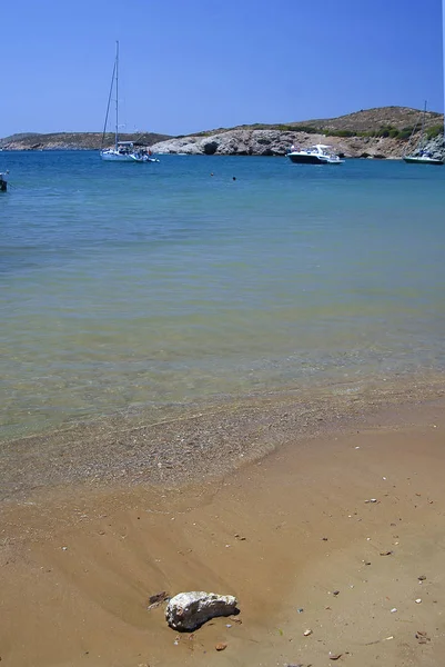 Isla Lipsi Grecia Aguas Increíbles Una Playa Isla Lipsi Dodecaneso —  Fotos de Stock