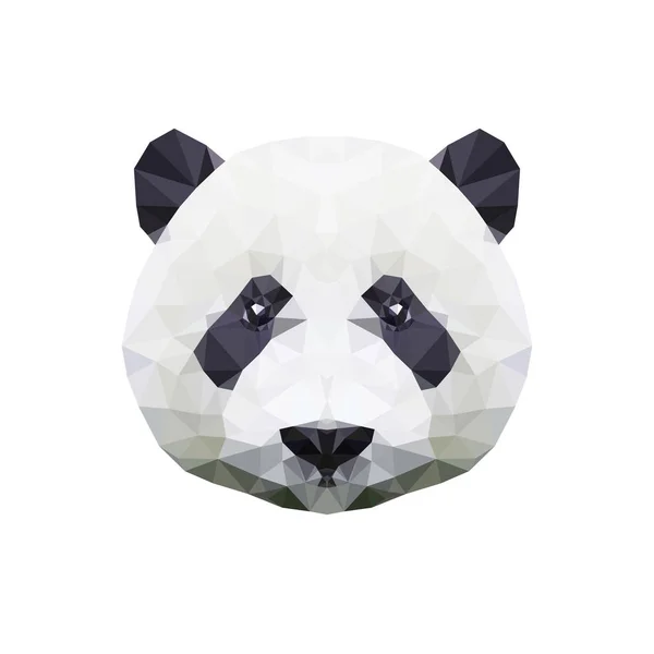 Panda. poligonal grafik. vektör çizim