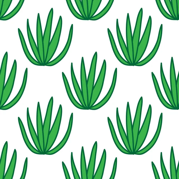 Agave nahtlose kritzelmuster, vektorillustration — Stockvektor