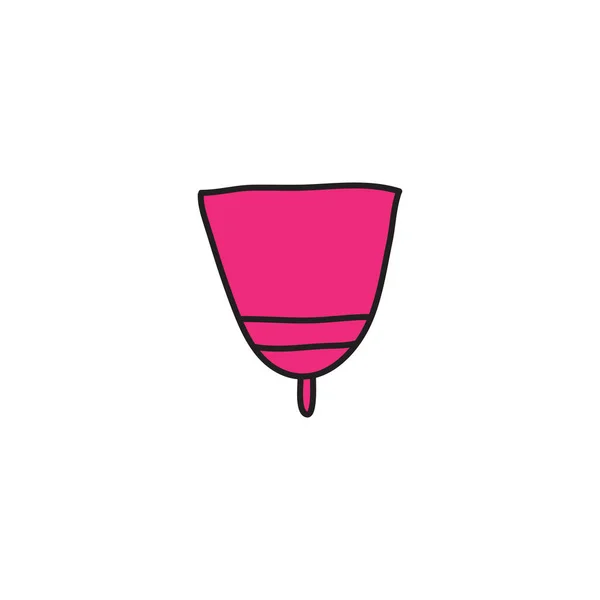 Значок менструальной чашки, векторная иллюстрация — стоковый вектор