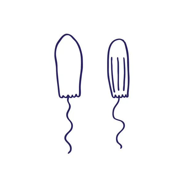 Icône de doodle tampon, illustration vectorielle — Image vectorielle