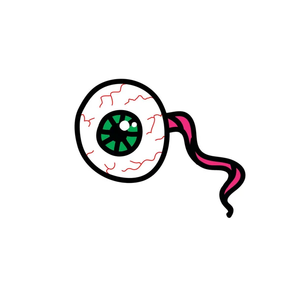 Icône de gribouillage des yeux sectionné, illustration vectorielle — Image vectorielle