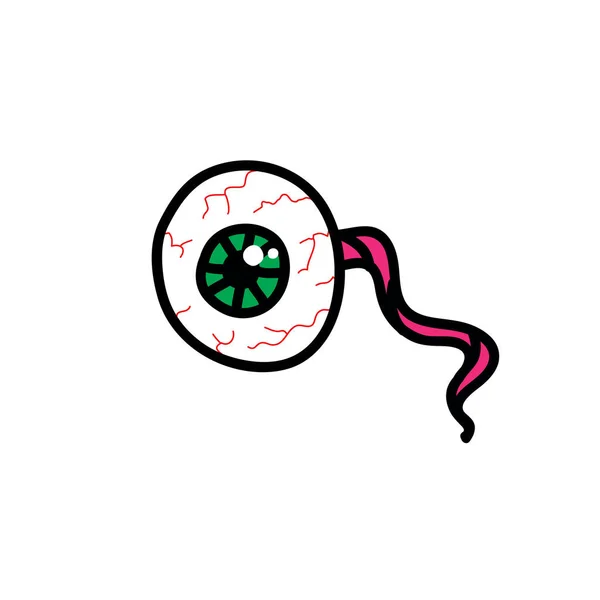 Severed eye doodle icon, vector illustration — ストックベクタ