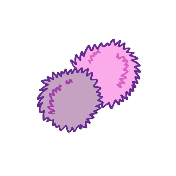 Pompom poms doodle icône, illustration vectorielle — Image vectorielle