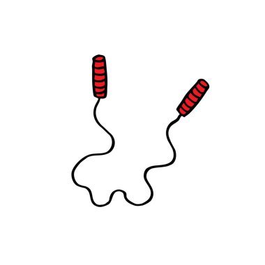 Atlama halatı karalama simgesi, vektör illüstrasyonu