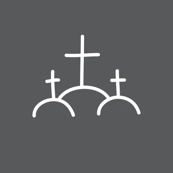 Calvary Golgotha firka ikon, vektor illusztráció — Stock Vector