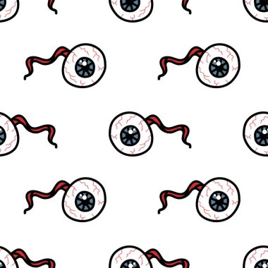 Kesik göz dikişsiz karalama deseni, vektör çizimi