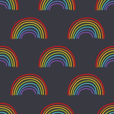 gökkuşağı renksiz karalama deseni, vektör illüstrasyonu