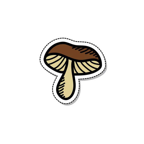 Mushroom doodle icon, vector illustration — ストックベクタ