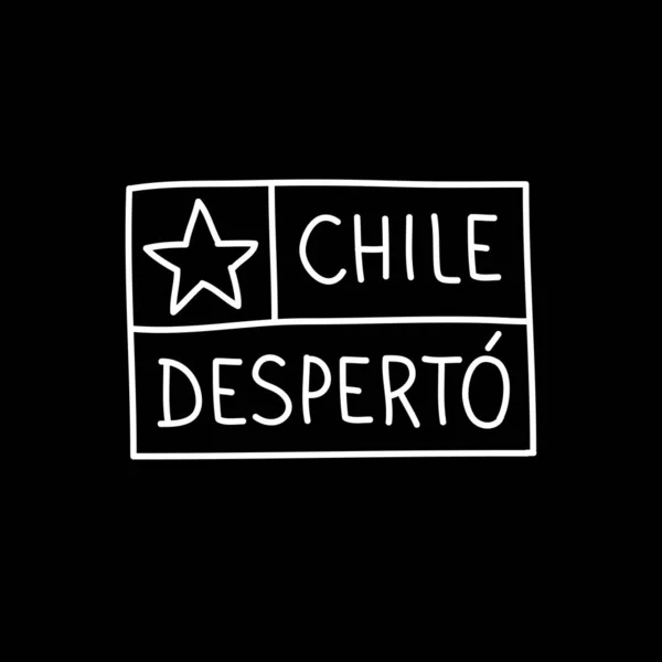 Chile despertó icono garabato, ilustración vectorial — Archivo Imágenes Vectoriales