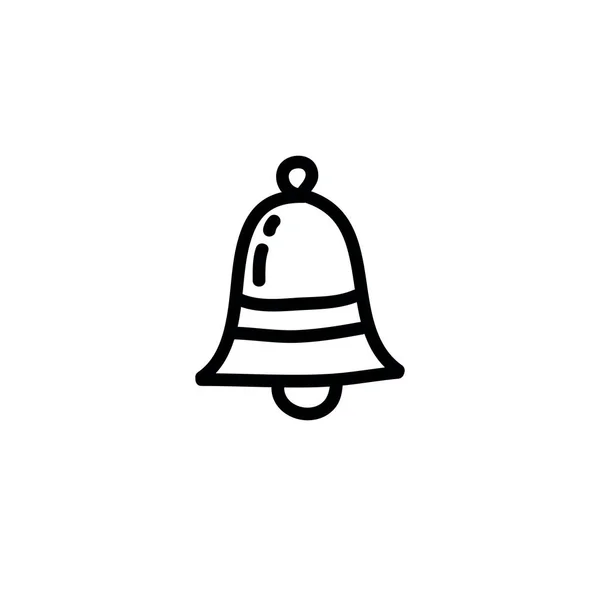 Glocken Doodle Symbol Vektorfarbenillustration — Stockvektor