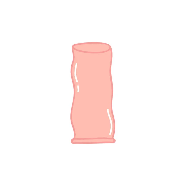 Female Condom Doodle Icon Vector Color Illustration — Stock Vector