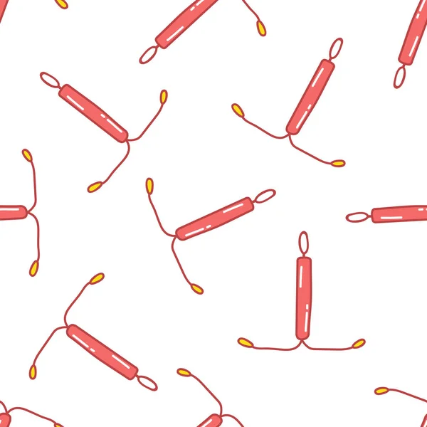 Rahim içi cihaz kusursuz desen, vektör illüstrasyonu