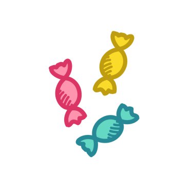 tatlılar karalama simgesi, vektör illüstrasyonu