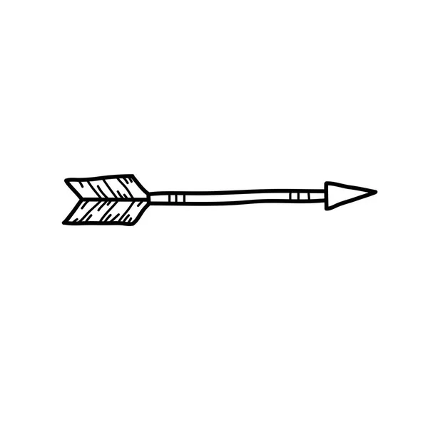 Pfeil-Doodle-Symbol, Vektorillustration — Stockvektor