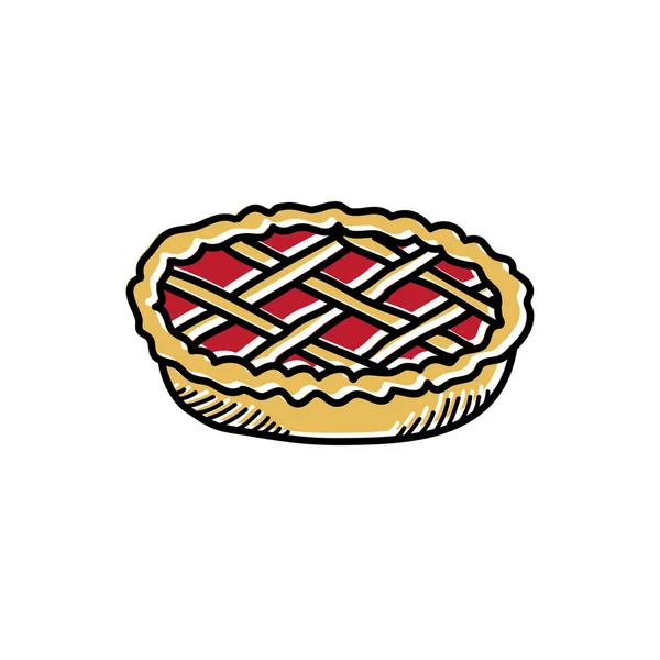 Pie Doodle Symbol, Vektorillustration — Stockvektor
