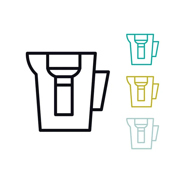 Filtro de agua icono plano, ilustración vectorial — Vector de stock