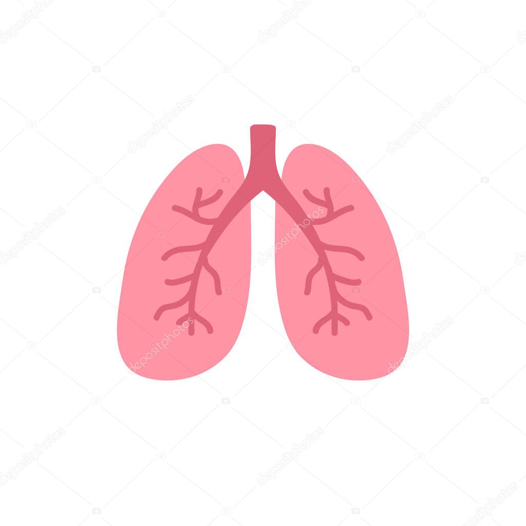 lungs doodle icon, vector illustration