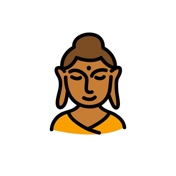 Buda garabato icono, vector de ilustración — Vector de stock