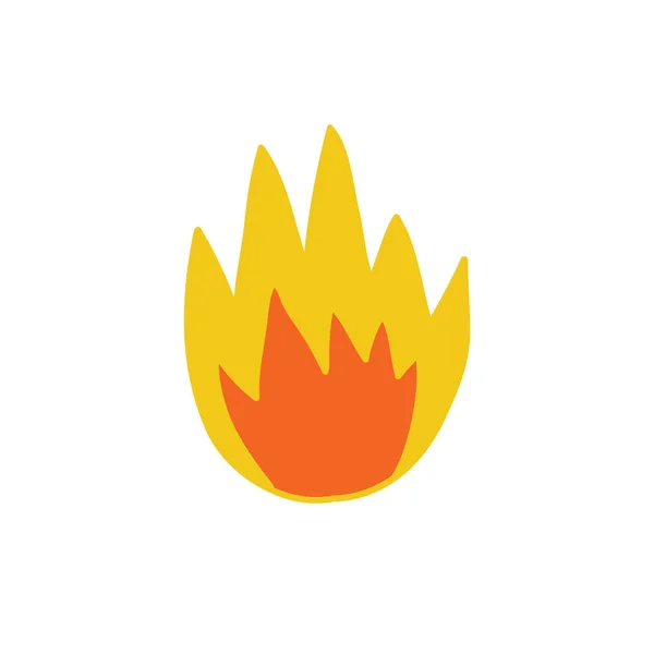 Fire doodle icon, vector illustration — Stock Vector