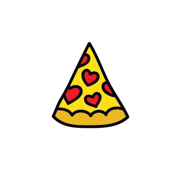 Ikona bazgroły pizzy, ilustracja wektor — Wektor stockowy