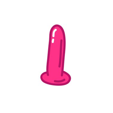 dildo sex toy doodle icon, vector illustration
