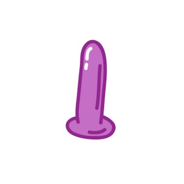 dildo sex toy doodle icon, vector illustration