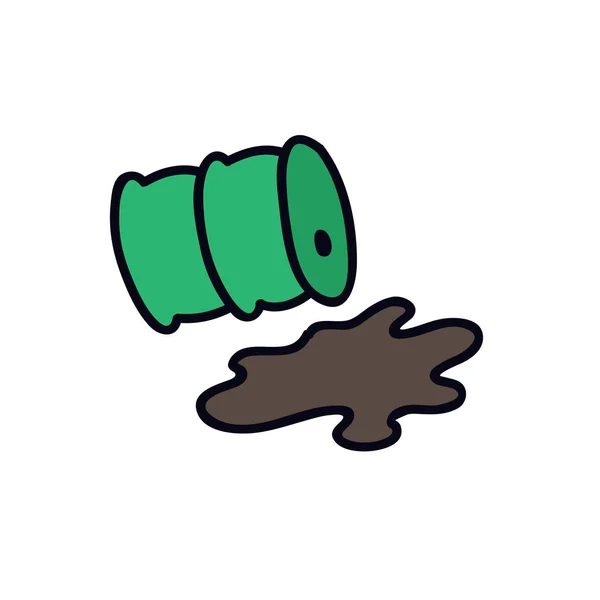 Polluted waste tank doodle icon, vector illustration — 스톡 벡터