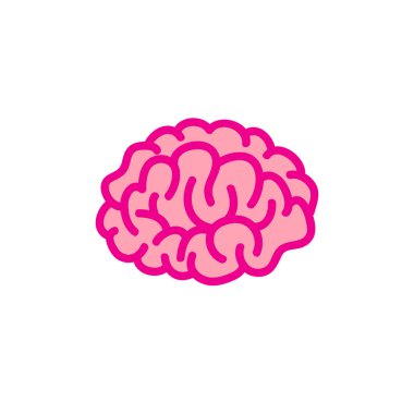 beyin doodle simgesi, vektör illüstrasyon