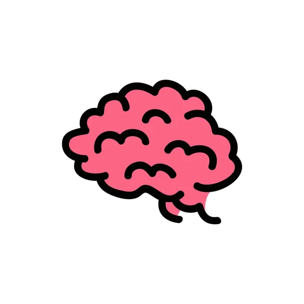 Beyin doodle simgesi, vektör illüstrasyon — Stok Vektör
